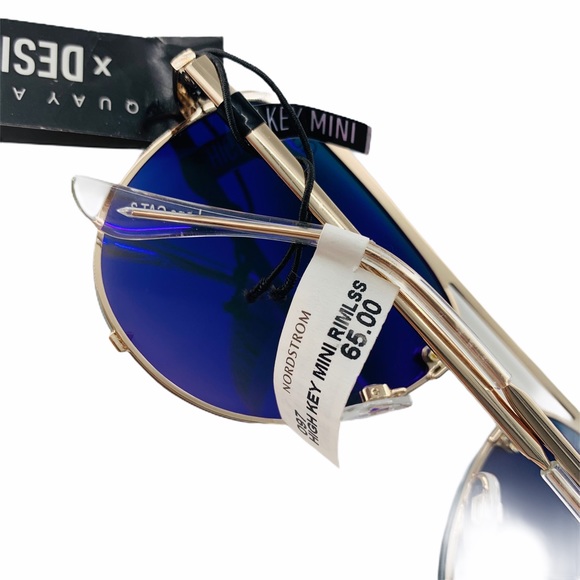 NWT Quay High Key Mini Rimless Aviator Sunglasses - Picture 6 of 6